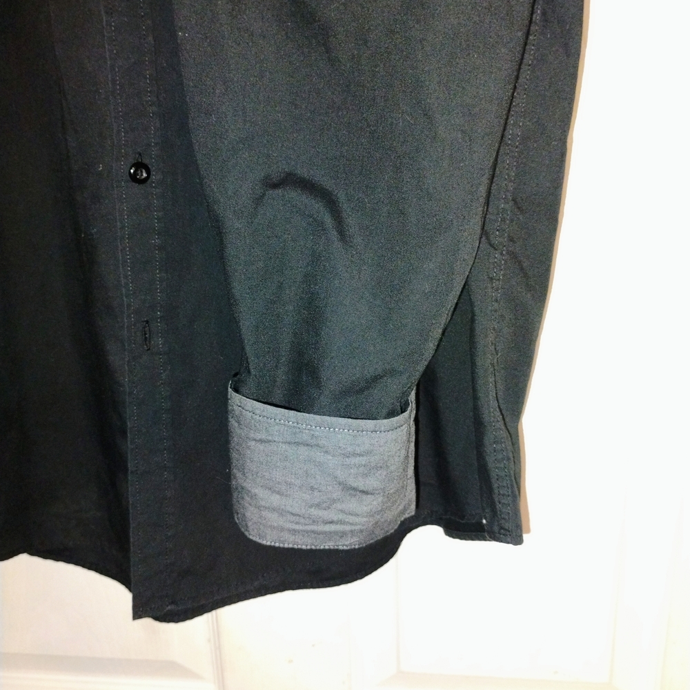 Beverly Hills Polo Club Black and Gray Casual Button-Down Shirt Sz XL Iso - Picture 3 of 4